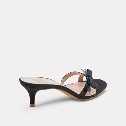 TERISA HEELS ONYX SATIN