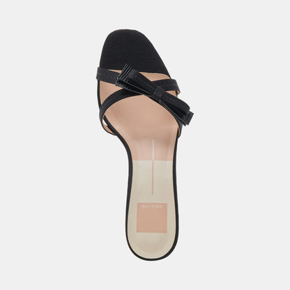 TERISA HEELS ONYX SATIN