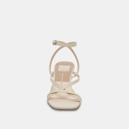 ZAMAL HEELS CREME LEATHER