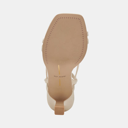 ZAMAL HEELS CREME LEATHER