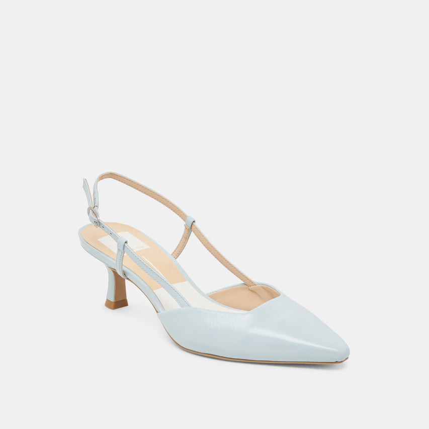 ODELA HEELS ICE BLUE LEATHER