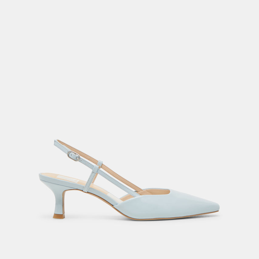 ODELA HEELS ICE BLUE LEATHER