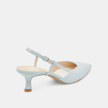 ODELA HEELS ICE BLUE LEATHER