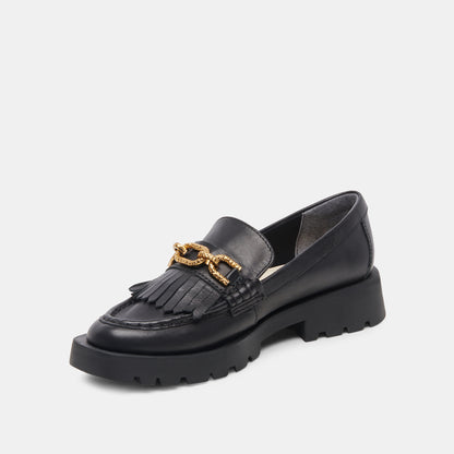 ERNA FLATS BLACK LEATHER