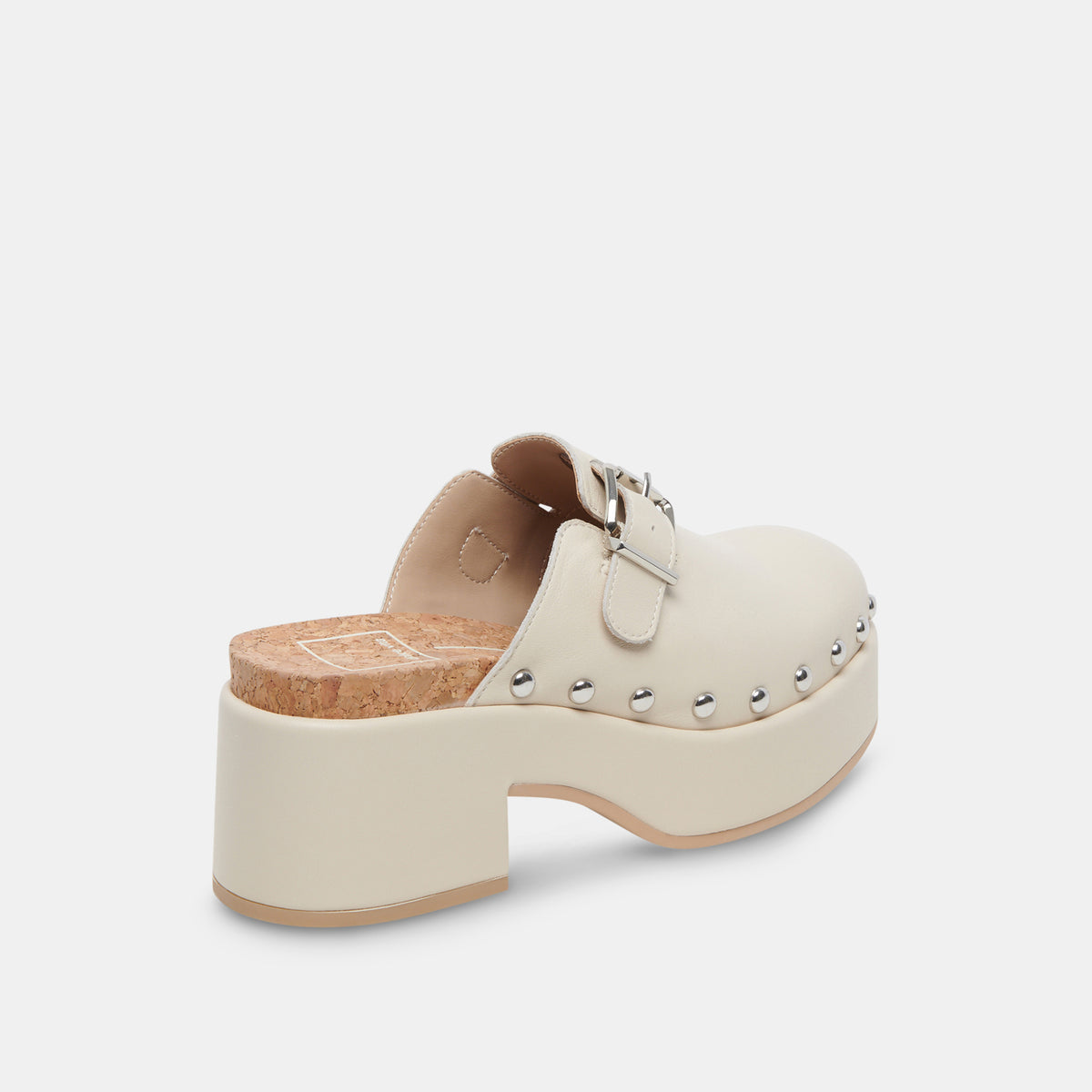 YEVAN Clogs Ivory Leather | Designer Ivory Leather Clogs – Dolce Vita