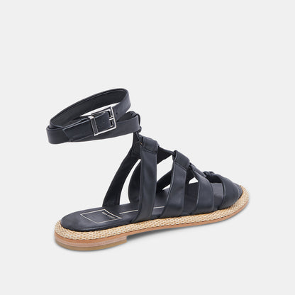 ADISON SANDALS BLACK LEATHER