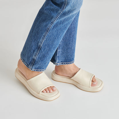 AISHA SANDALS IVORY LEATHER