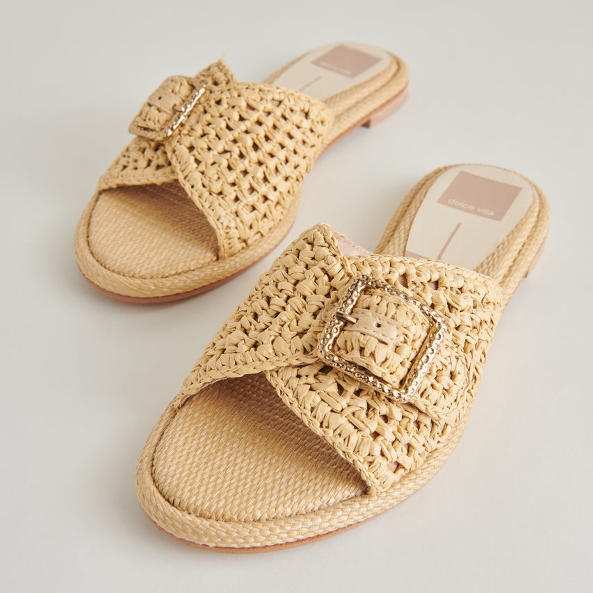 ALONZO SANDALS NATURAL RAFFIA