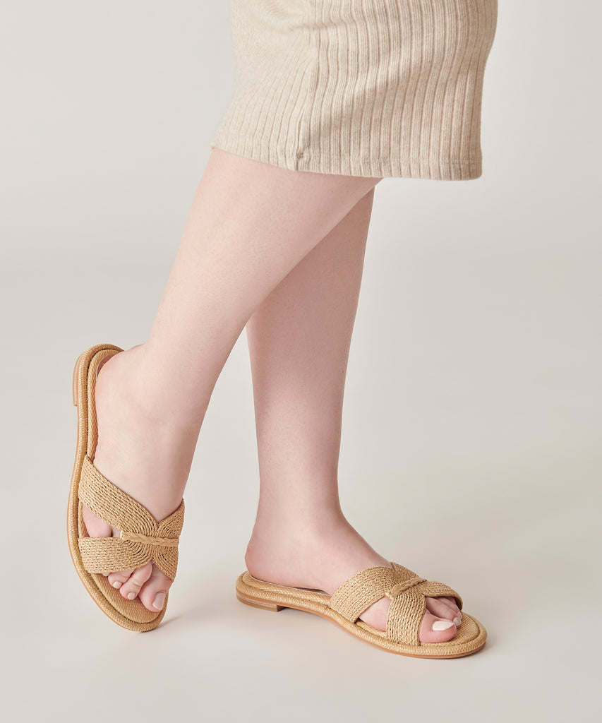 ATOMIC WIDE SANDALS LT NATURAL RAFFIA