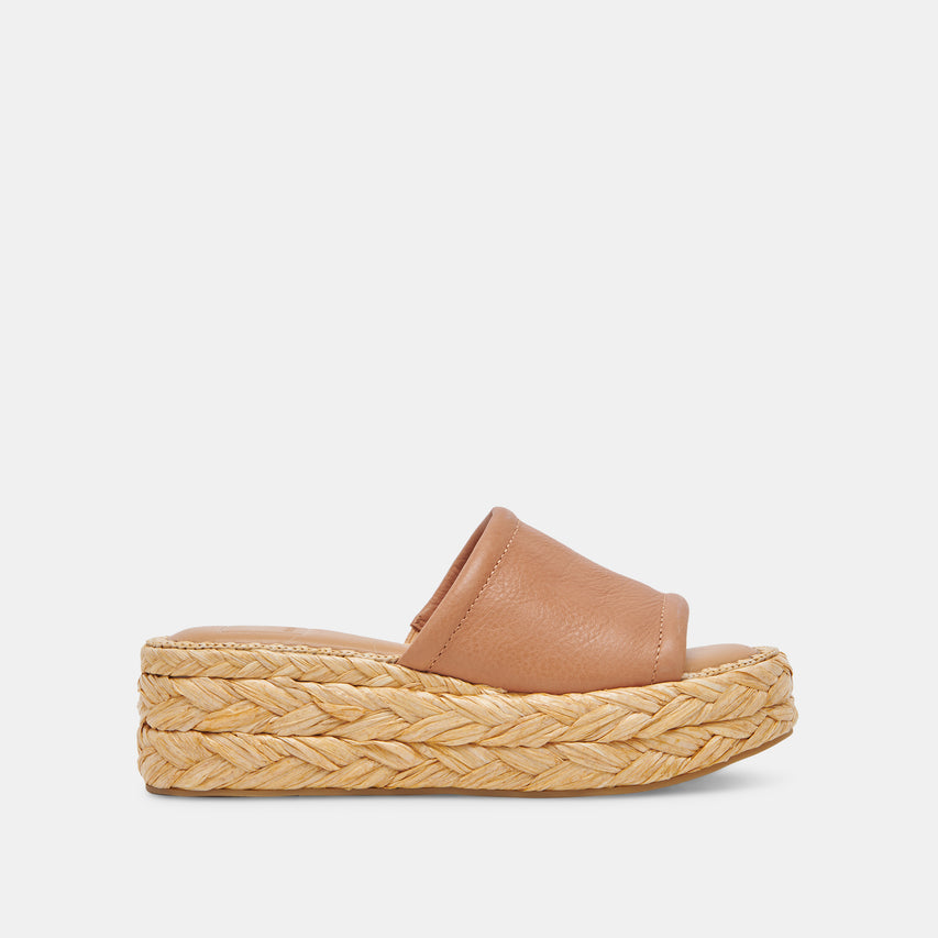 CHAVI WIDE SANDALS HONEY LEATHER