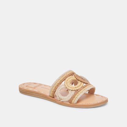 DANY SANDALS NATURAL MULTI RAFFIA