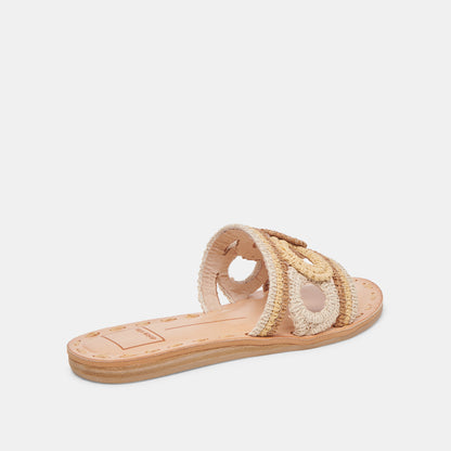 DANY SANDALS NATURAL MULTI RAFFIA