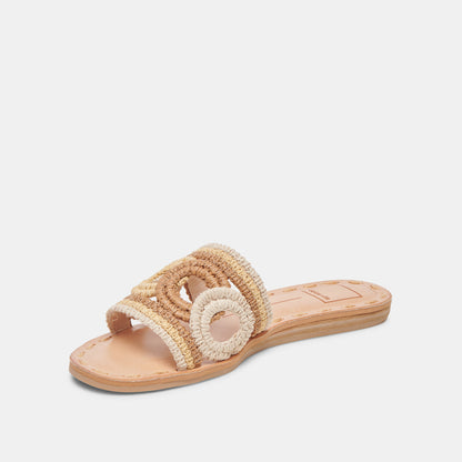 DANY SANDALS NATURAL MULTI RAFFIA