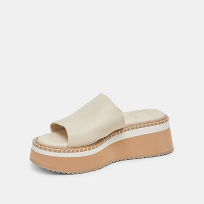 DARCEL SANDALS IVORY LEATHER