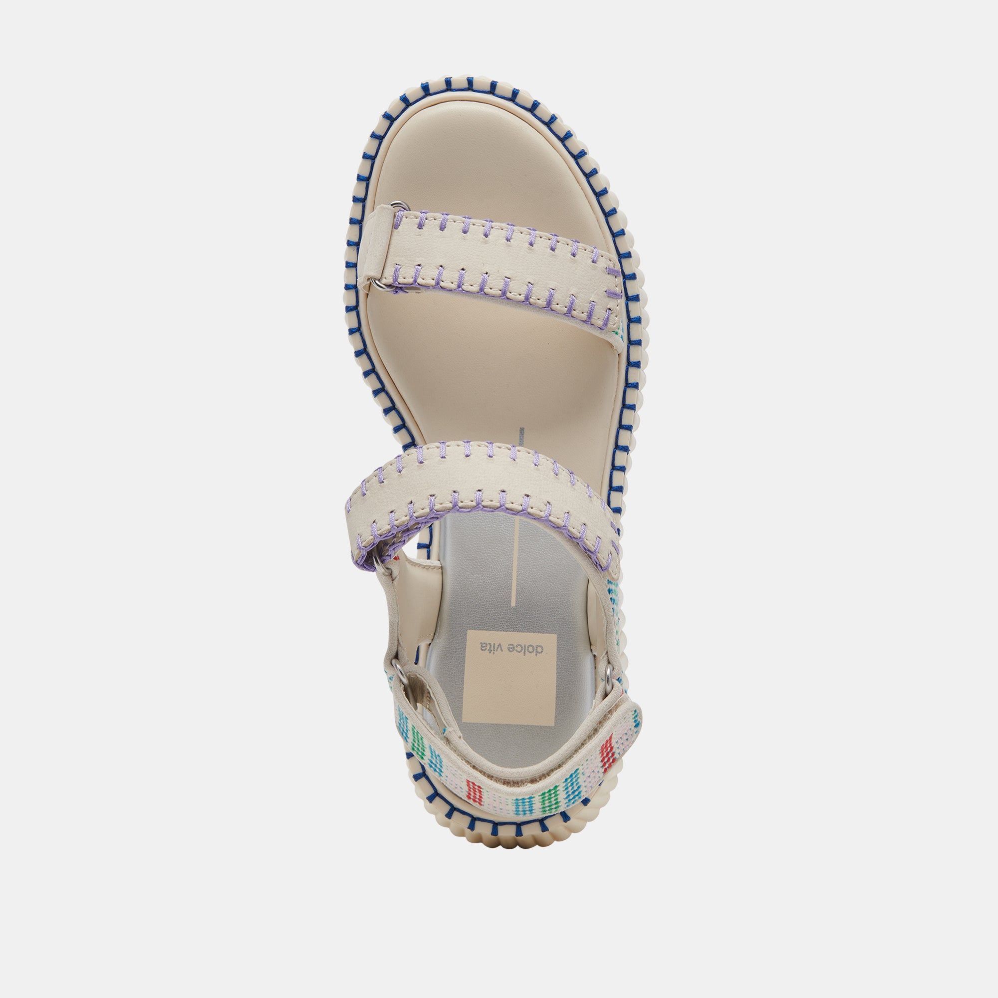 DEBRA SANDALS IVORY MULTI NUBUCK – Dolce Vita