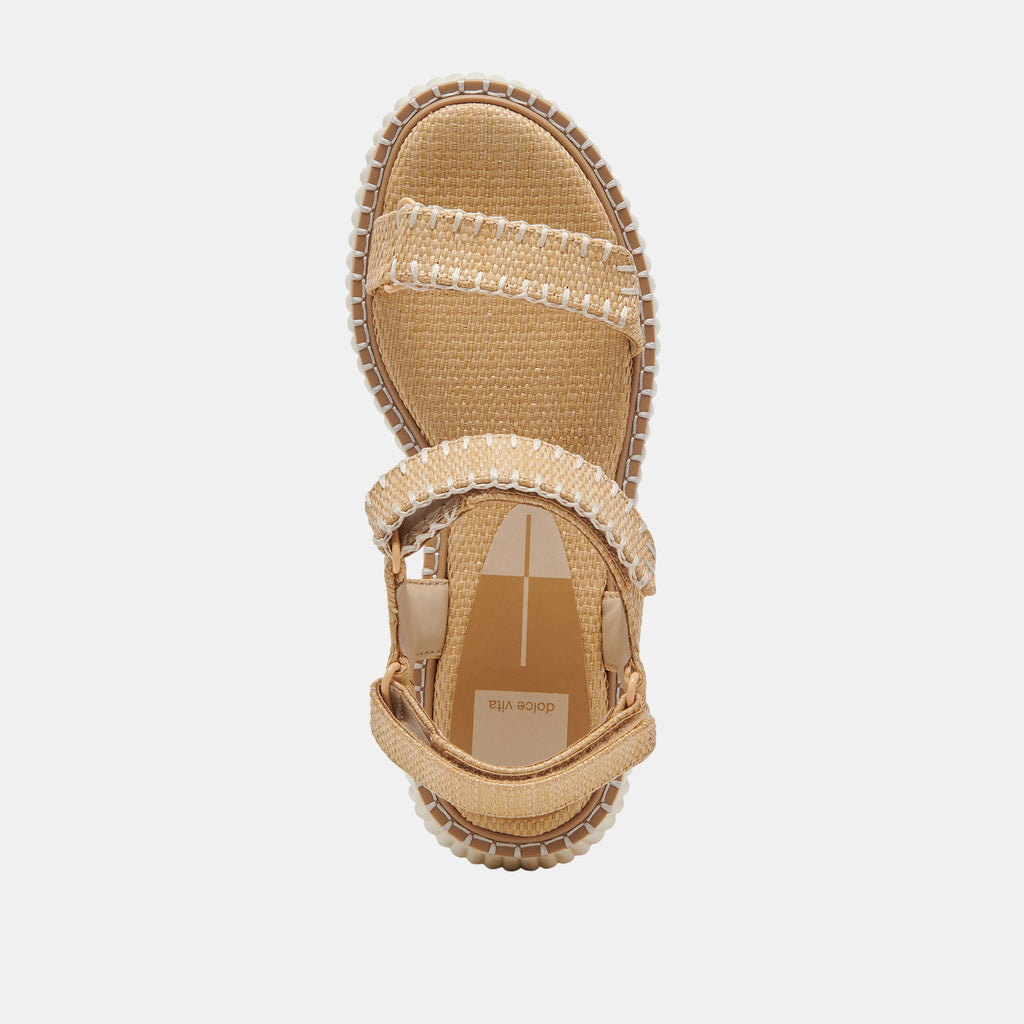 DEBRA SANDALS LT NATURAL RAFFIA