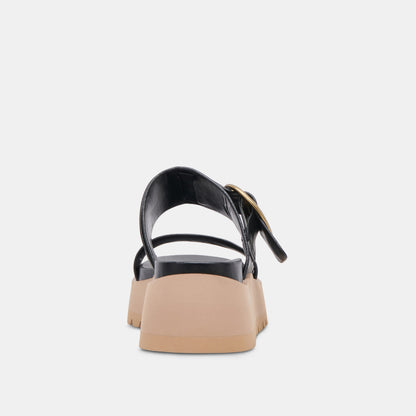 DEX SANDALS BLACK LEATHER