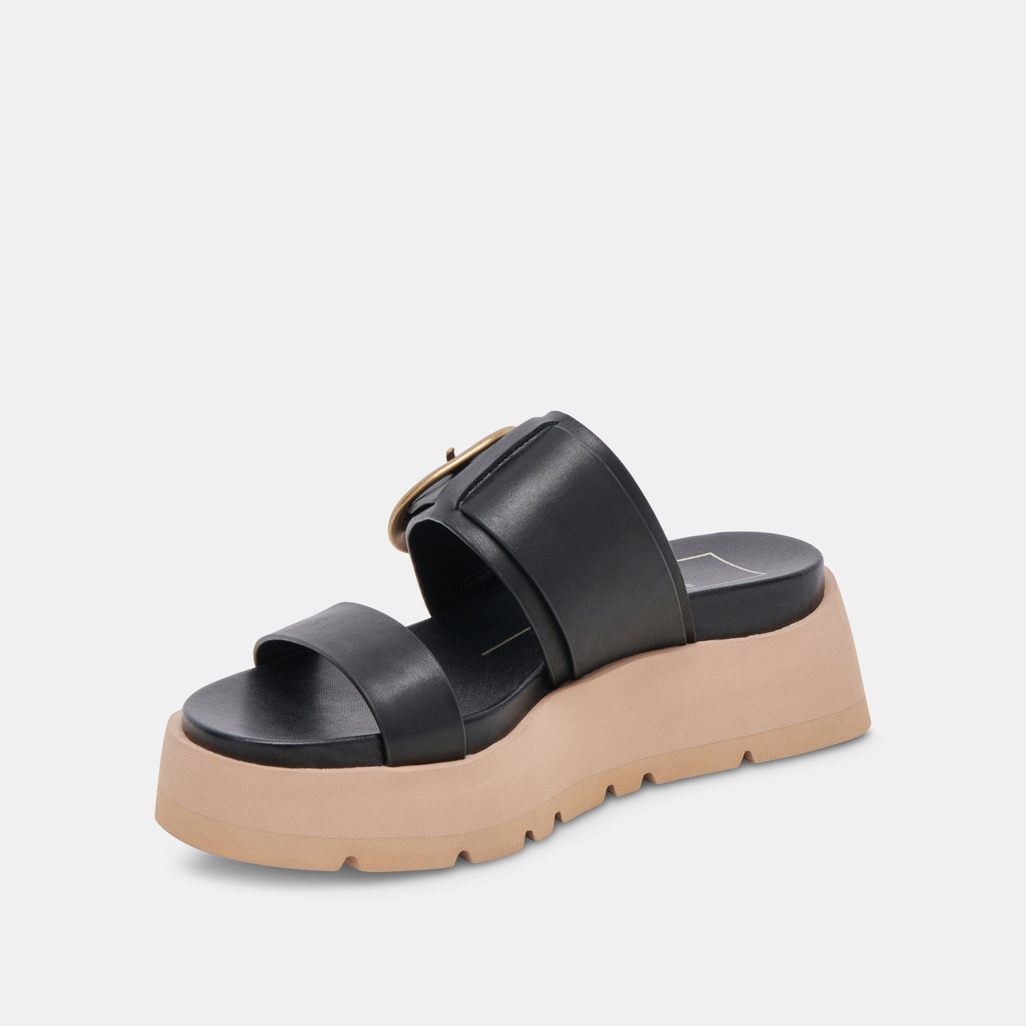 DEX SANDALS BLACK LEATHER – Dolce Vita