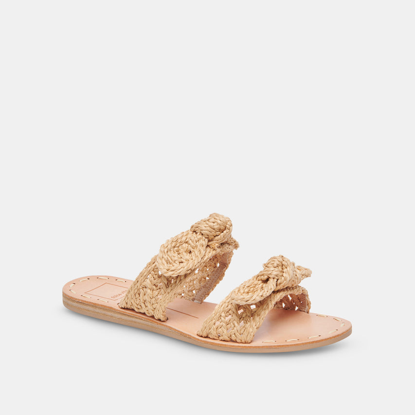 DINAH SANDALS LT NATURAL RAFFIA