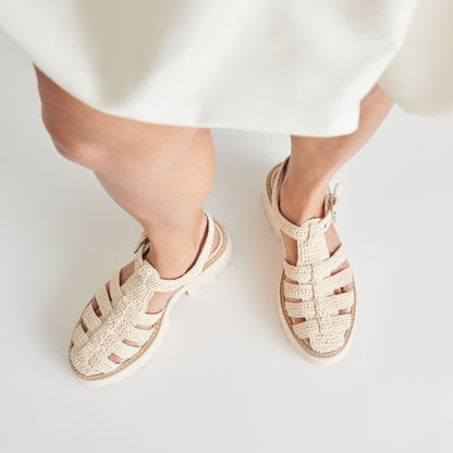 LASLY SANDALS OATMEAL KNIT