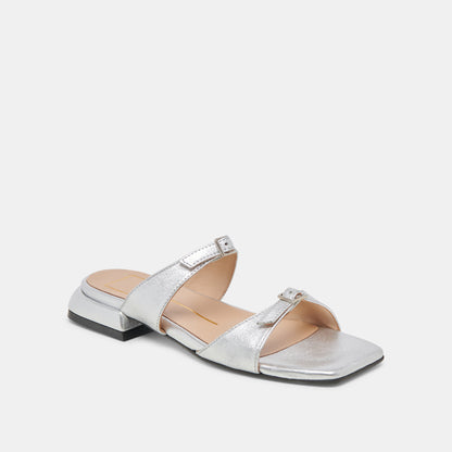 LAVERN SANDALS SILVER METALLIC LEATHER