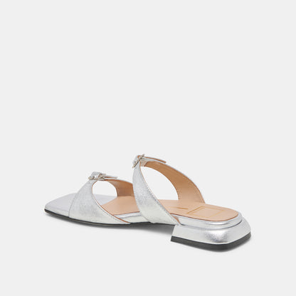 LAVERN SANDALS SILVER METALLIC LEATHER