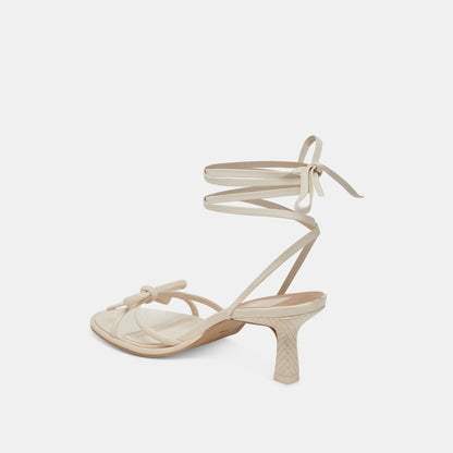 MAISON HEELS IVORY LEATHER