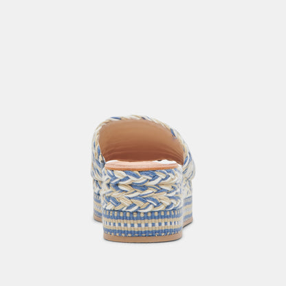 PAZLI SANDALS BLUE MULTI WOVEN