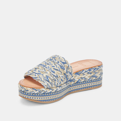 PAZLI SANDALS BLUE MULTI WOVEN