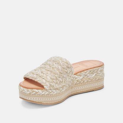 PAZLI SANDALS IVORY MULTI WOVEN