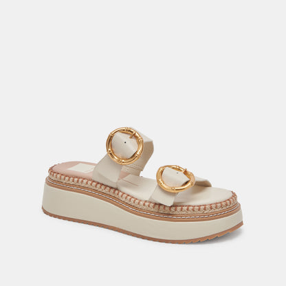 RYSHA SANDALS IVORY LEATHER