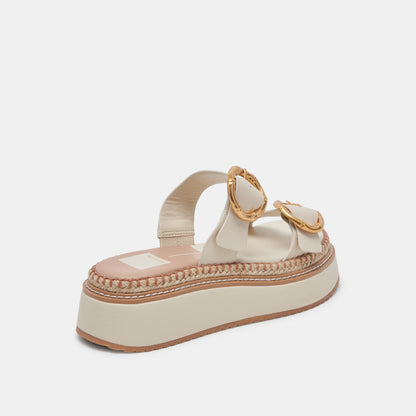 RYSHA SANDALS IVORY LEATHER