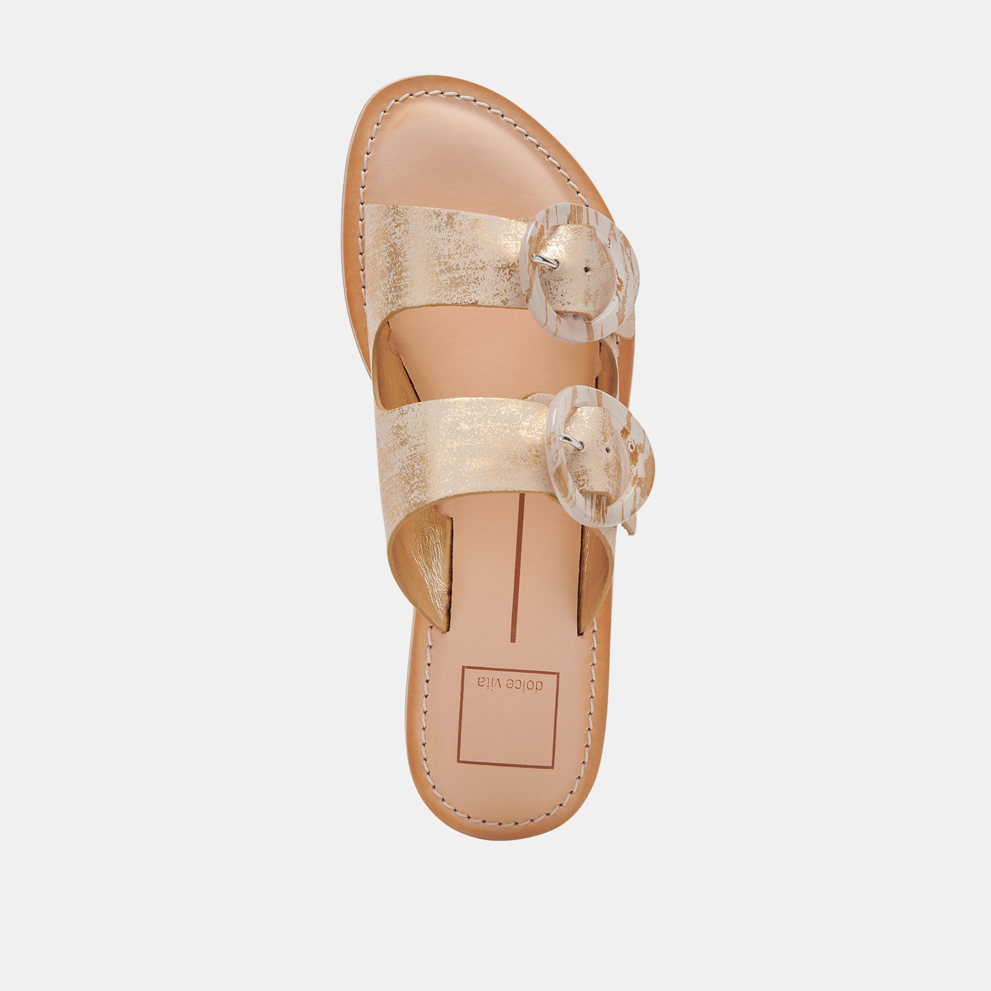 SECILY SANDALS LIGHT GOLD NUBUCK – Dolce Vita