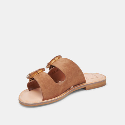 SECILY SANDALS PECAN SUEDE