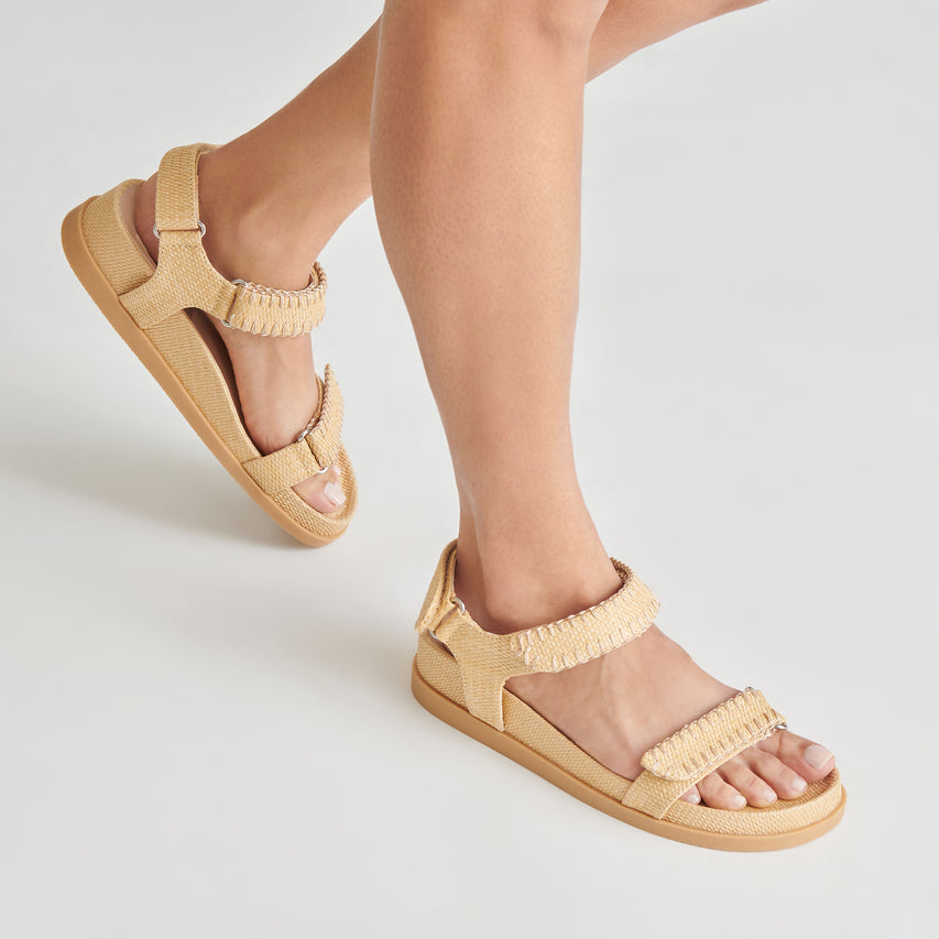 SENORA SANDALS LT NATURAL RAFFIA