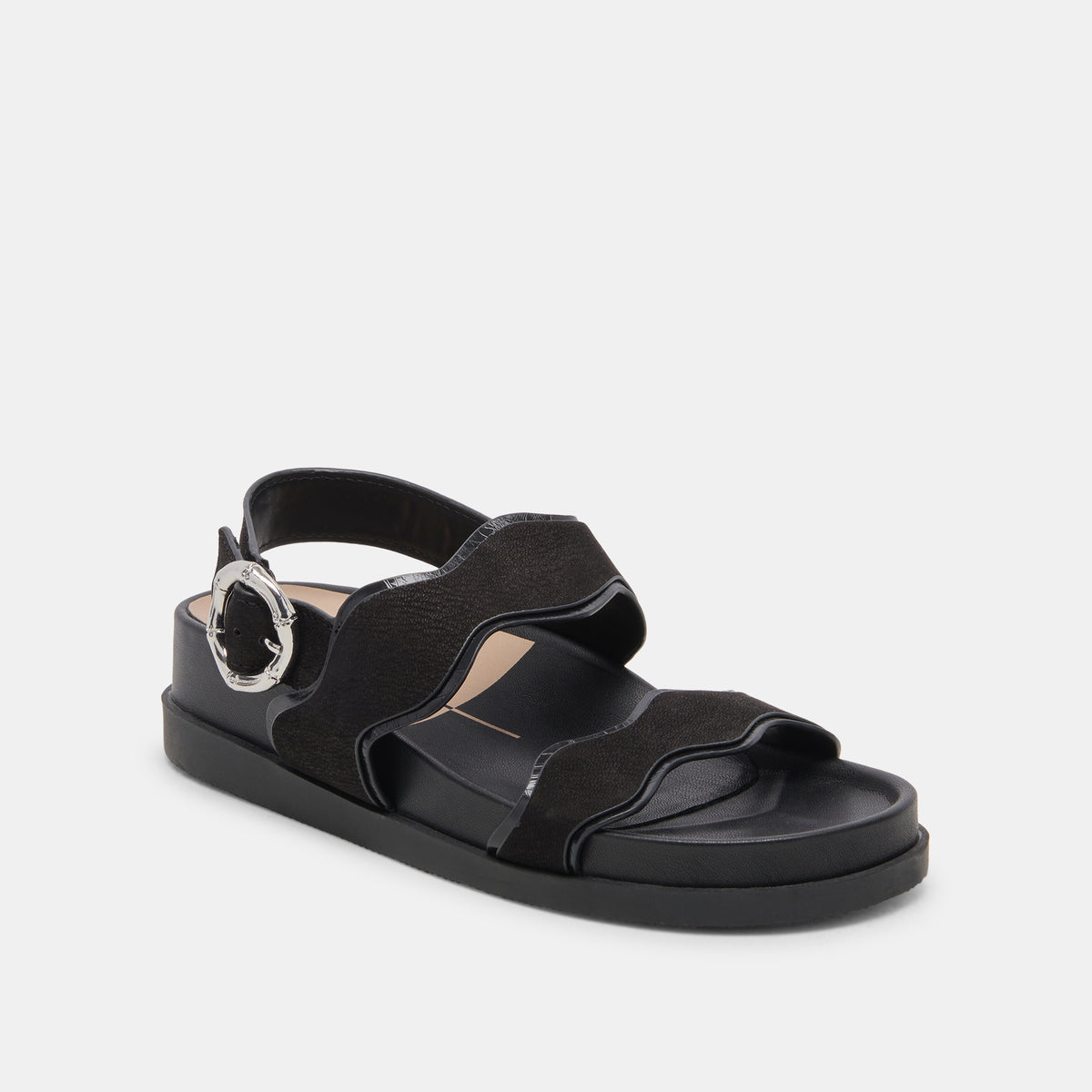 SINDY SANDALS BLACK NUBUCK – Dolce Vita