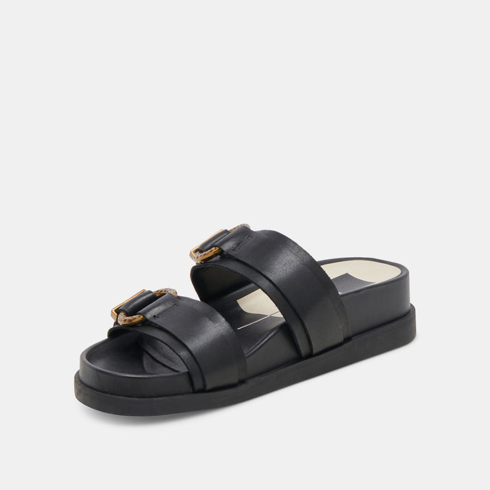 SOYA SANDALS ONYX LEATHER – Dolce Vita