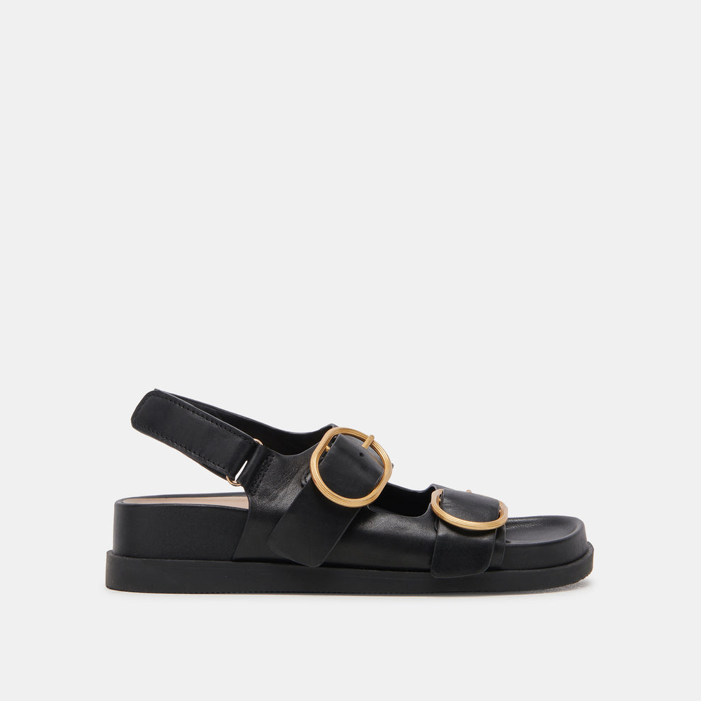 STARLA SANDALS BLACK LEATHER – Dolce Vita