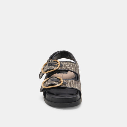 STARLA SANDALS BLACK MULTI WOVEN