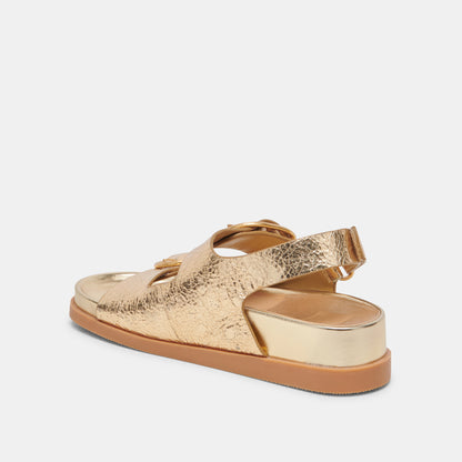 STARLA SANDALS GOLD DISTRESSED LEATHER