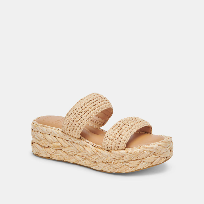 CORLA SANDALS LT NATURAL RAFFIA