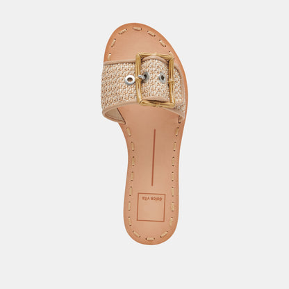 DASA WIDE SANDALS WHITE NATURAL RAFFIA