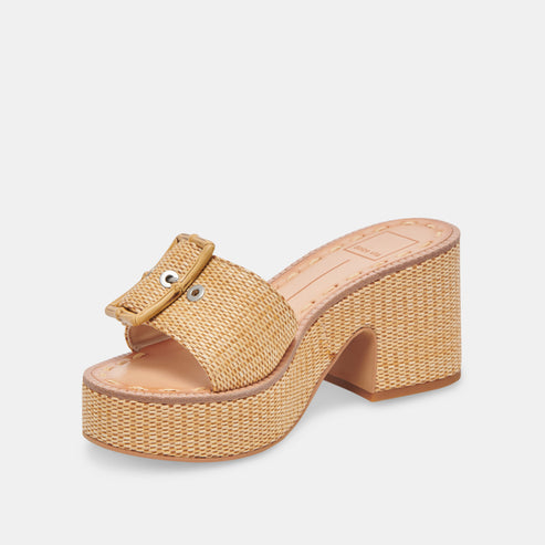 ERA HEELS WARM NATURAL RAFFIA – Dolce Vita