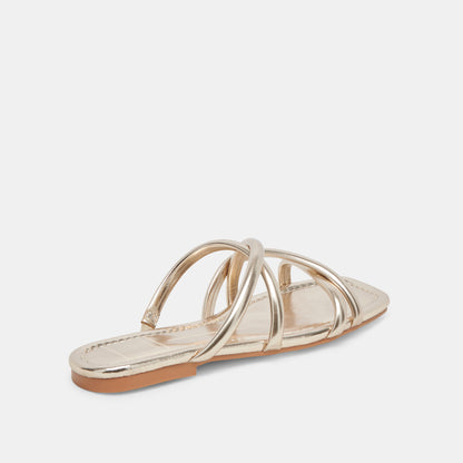 LANZA SANDALS LIGHT GOLD METALLIC STELLA