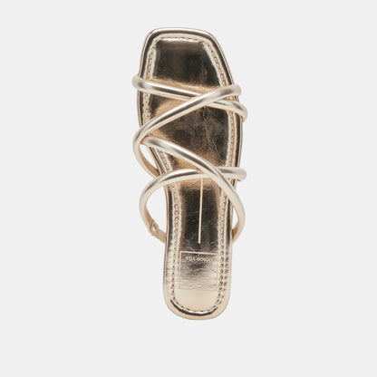 LANZA SANDALS LIGHT GOLD METALLIC STELLA