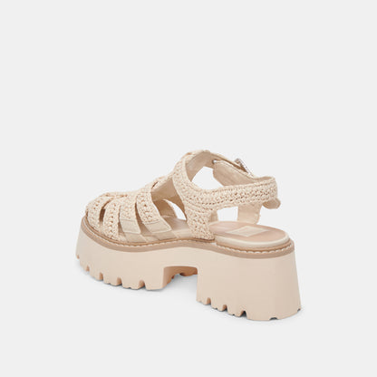 LASLY SANDALS OATMEAL KNIT