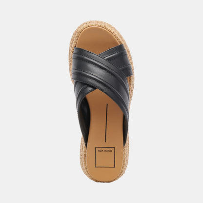 WESLEE SANDALS BLACK LEATHER