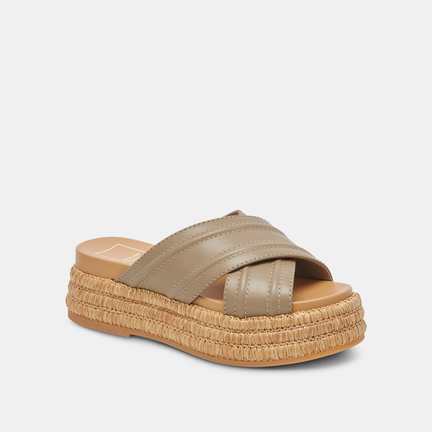 WESLEE SANDALS OLIVE LEATHER