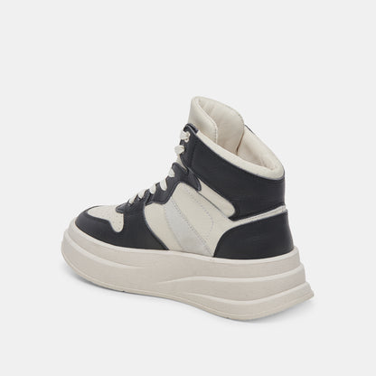 BRAX SNEAKER WHITE BLACK LEATHER