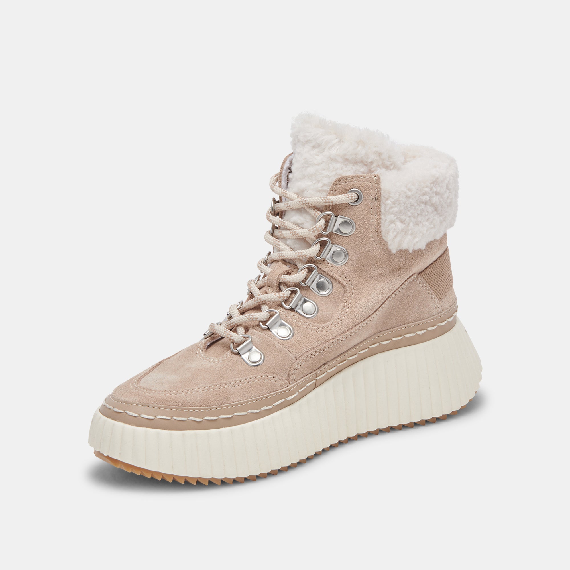 DEBBIE PLUSH SNEAKERS TAUPE SUEDE – Dolce Vita